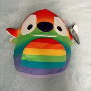 Disney Rainbow Pride Stitch Squishmallow Plush NWT
